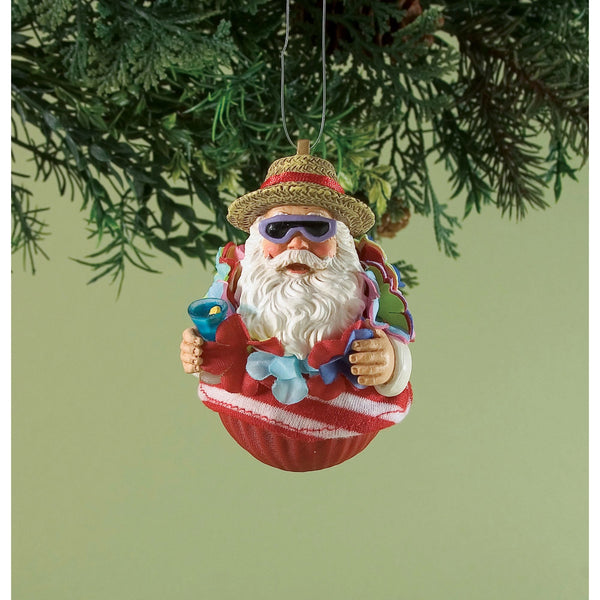 TROPICAL SANTA ORNAMENT
