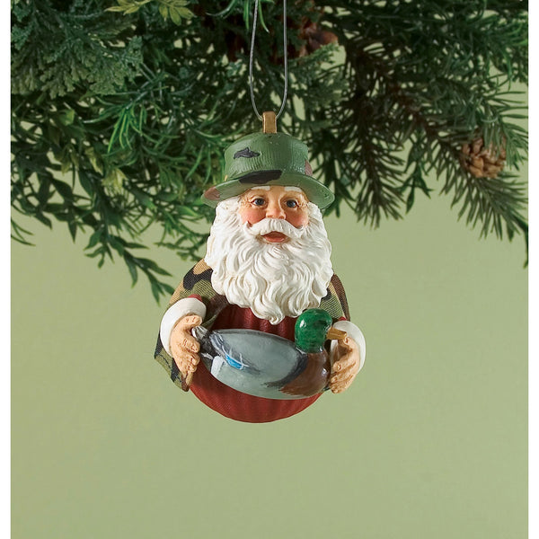 DUCK DECOY SANTA ORNAMENT