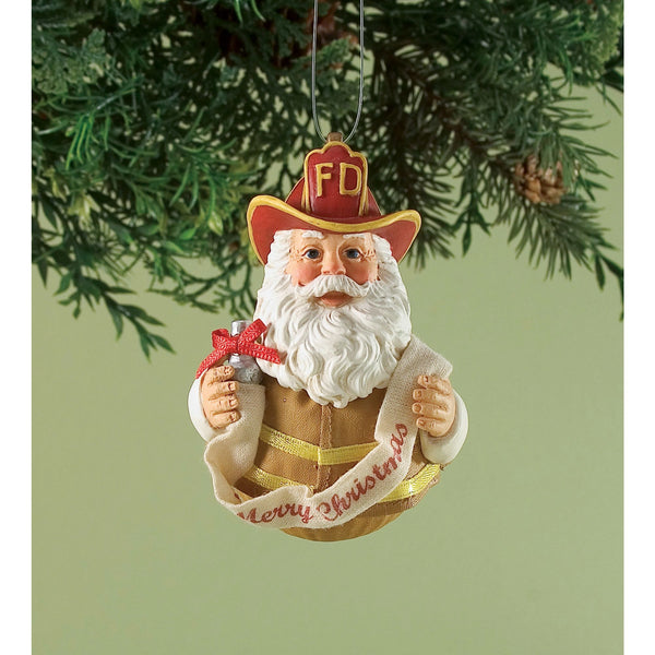 FIRE DEPARTMENT SANTA ORNAMENT