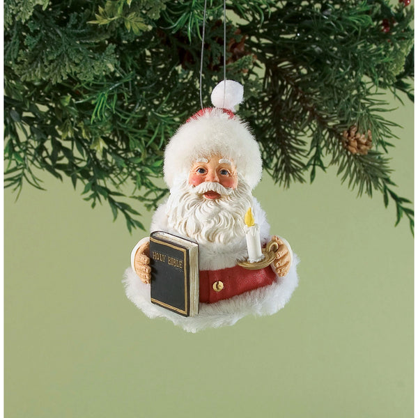 LIGHT OF FAITH SANTA ORNAMENT