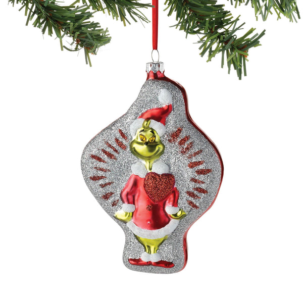 Big Hearted Grinch Glass Orn
