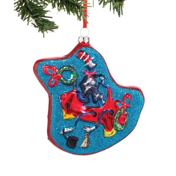 Cat Picking Up Flat Glass Orn