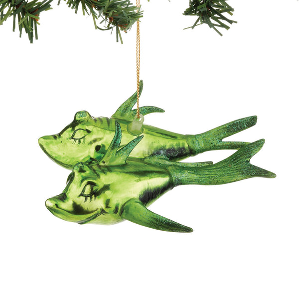 Two Fish Glass Ornament