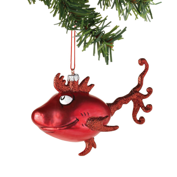 Red Fish Glass Ornament