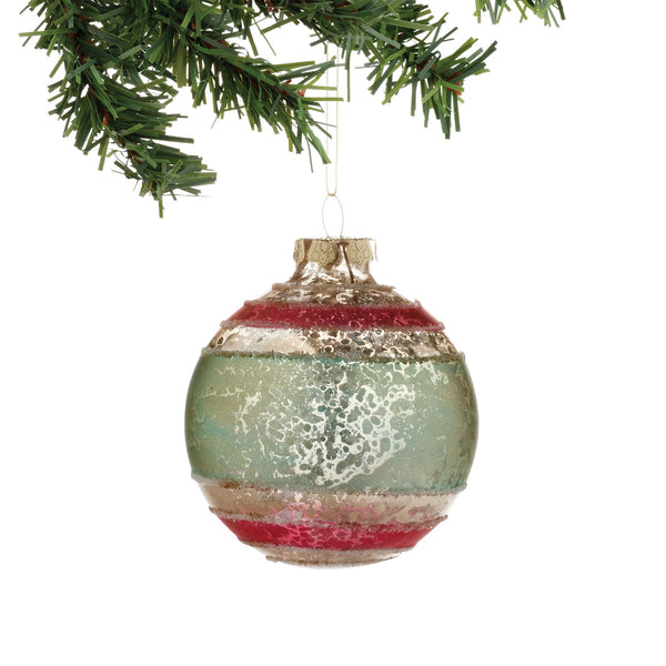 Crackle Stripe Ball Ornament