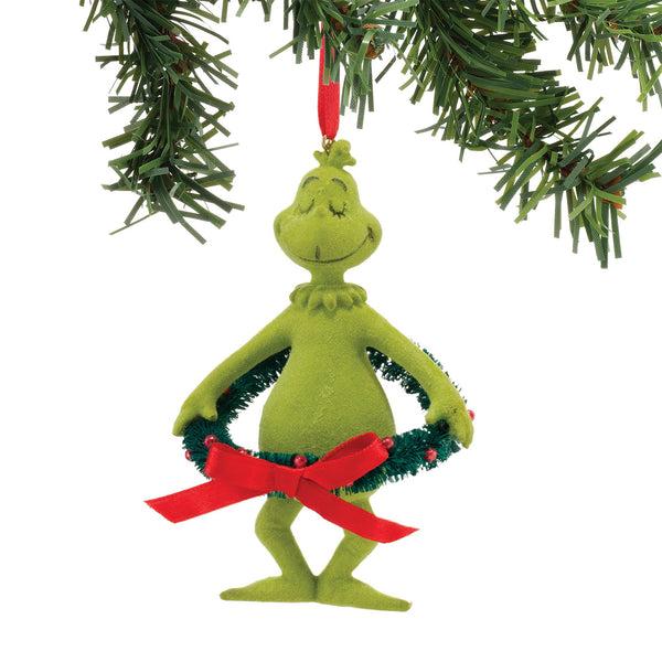 Grinch With Sisal Wreath