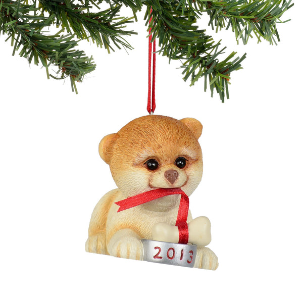 Boo Dated Dog Dish Ornament