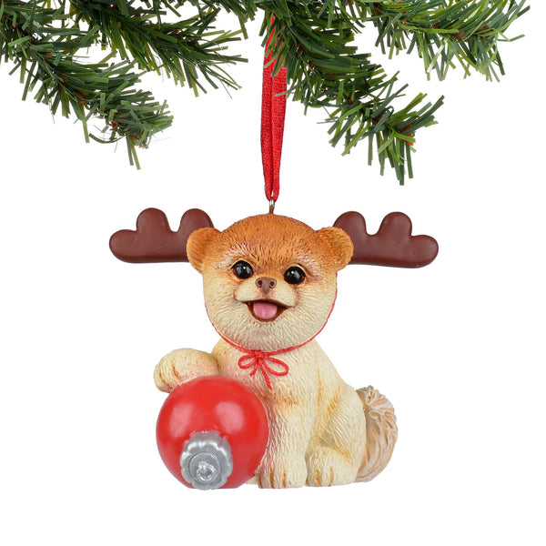 Boo With Antlers Ornament