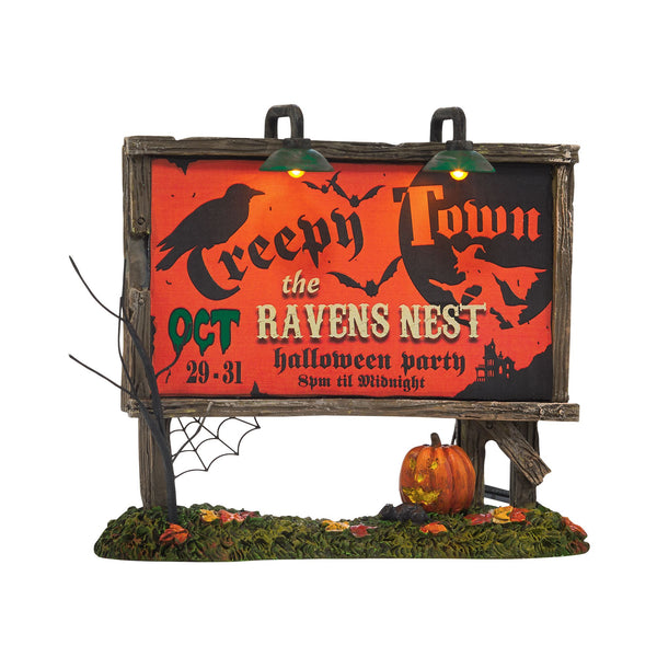 Creepy Town Lit Billboard