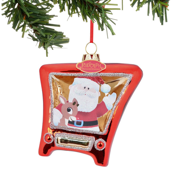 Santa And Rudy Tv Ornament