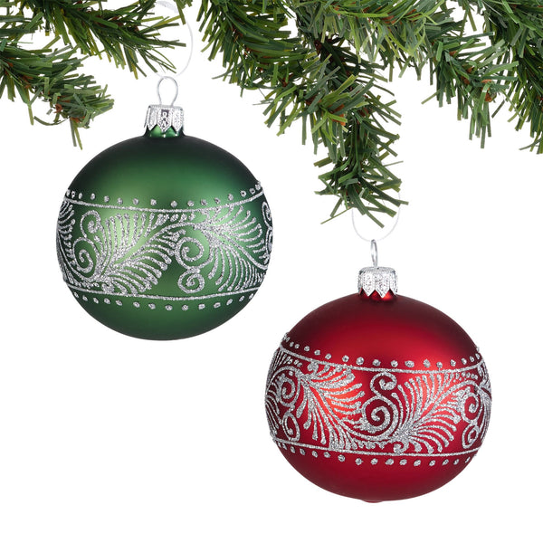 Silver Glitter Ornament, 2a