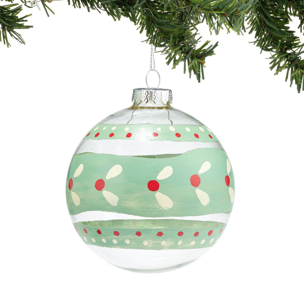 Pattern Glass Ball Ornament