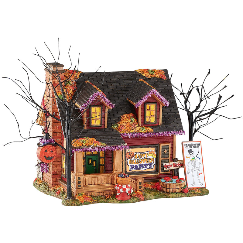 Department Dept 56 Silver Series Happy Halloween Snow Village House Box Set of store 4