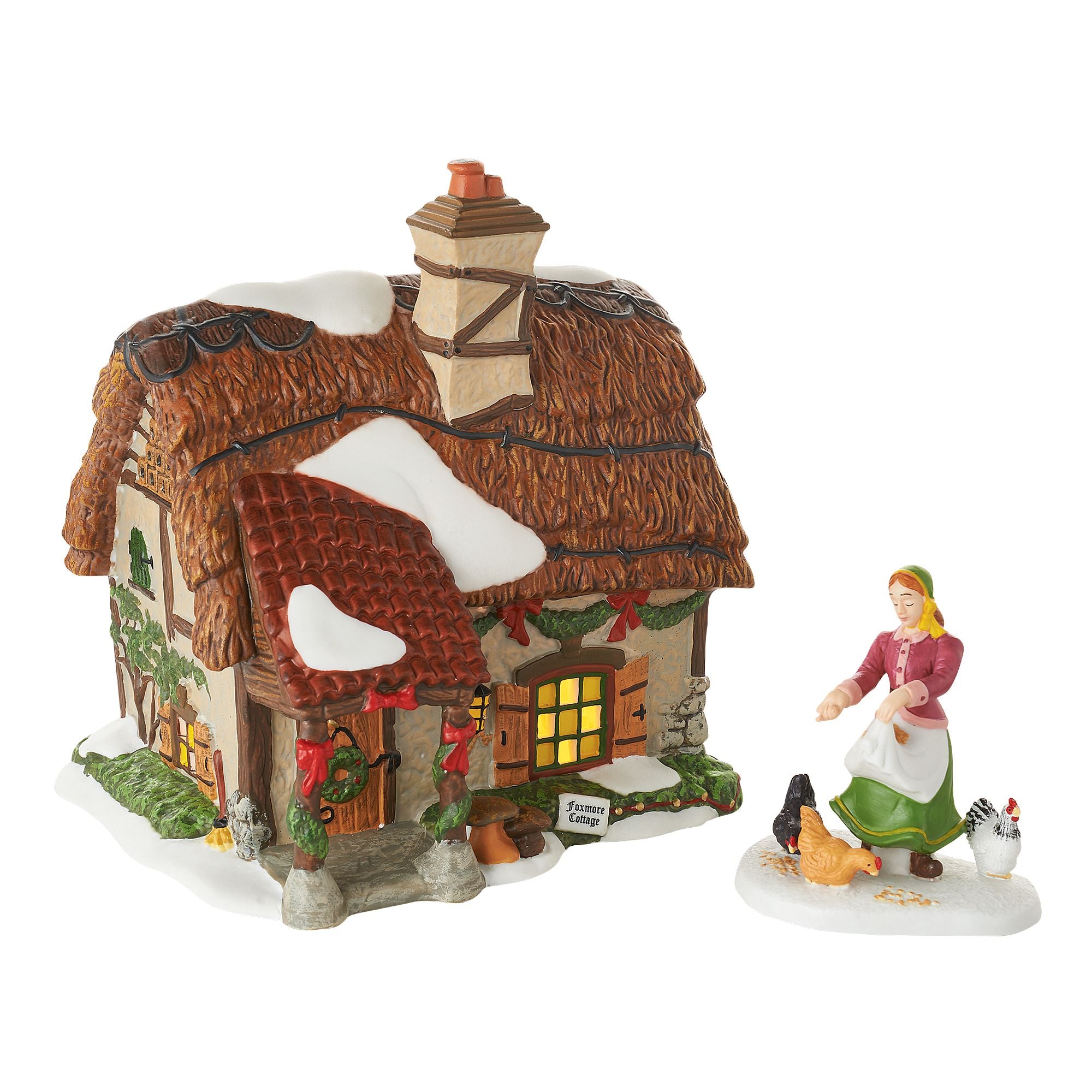 小物 ELECTRIC COTTAGE Foxmore Cottage, Set of 2 4054775 – Department 56 Retirements