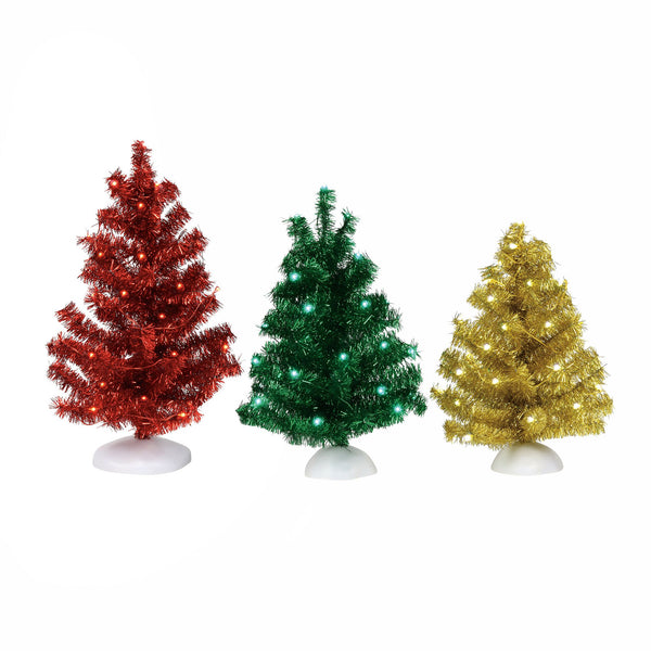 Magical Tinsel Trees, Set of 3