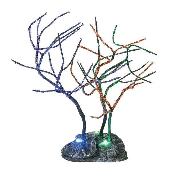 Lit Spooky Sparkle Trees