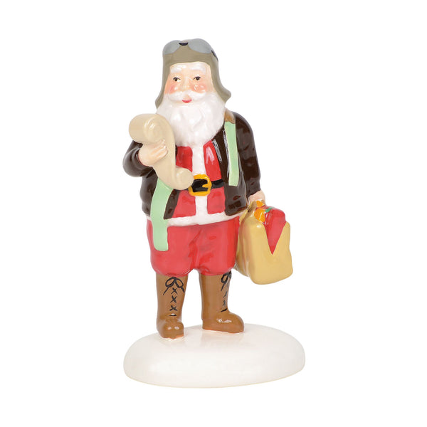 Dept 56 Aviator Santa and newest Blue Spirit Airplane