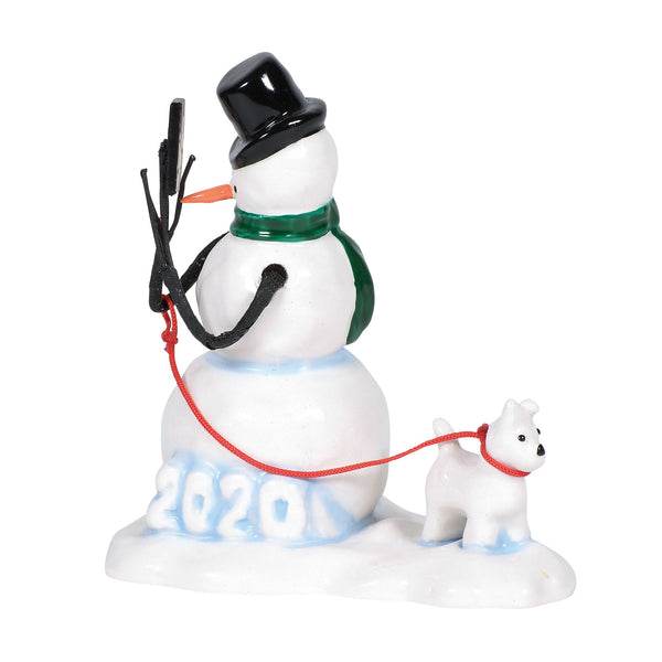 Department Dept 56 Ice Cube Snowman Skating Figurine Christmas Decoration