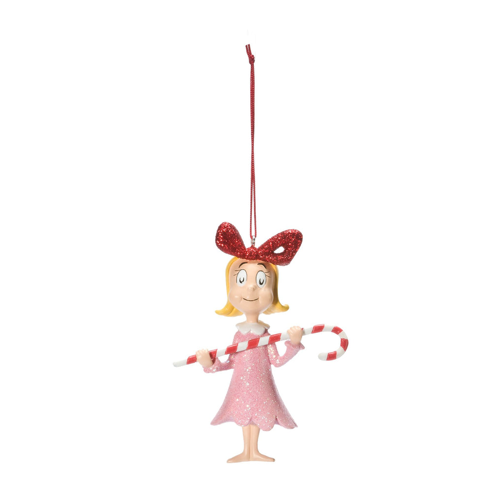 Glittered Cindy with CCane orn