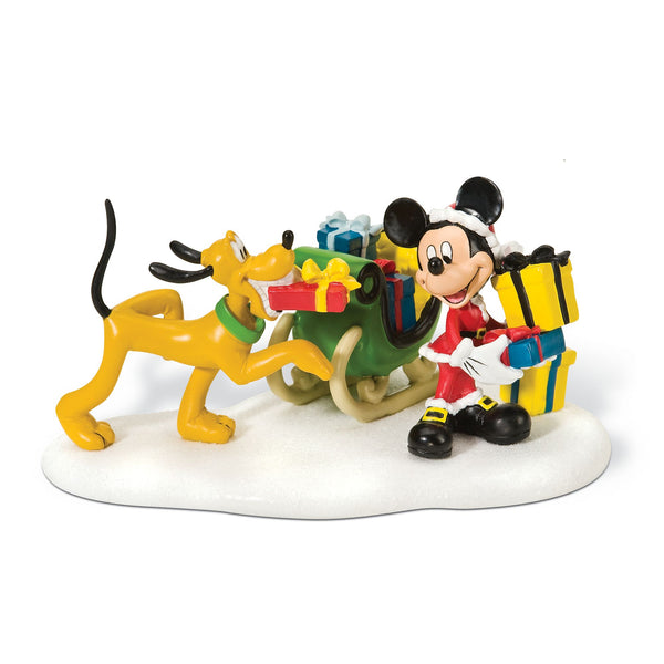 Mickey & Pluto Loading Sleigh