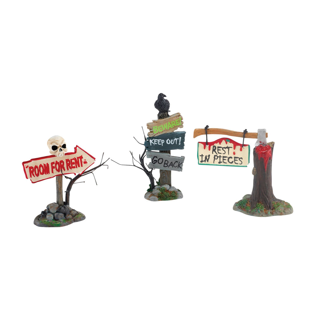 Haunted Signs, Set of 3
