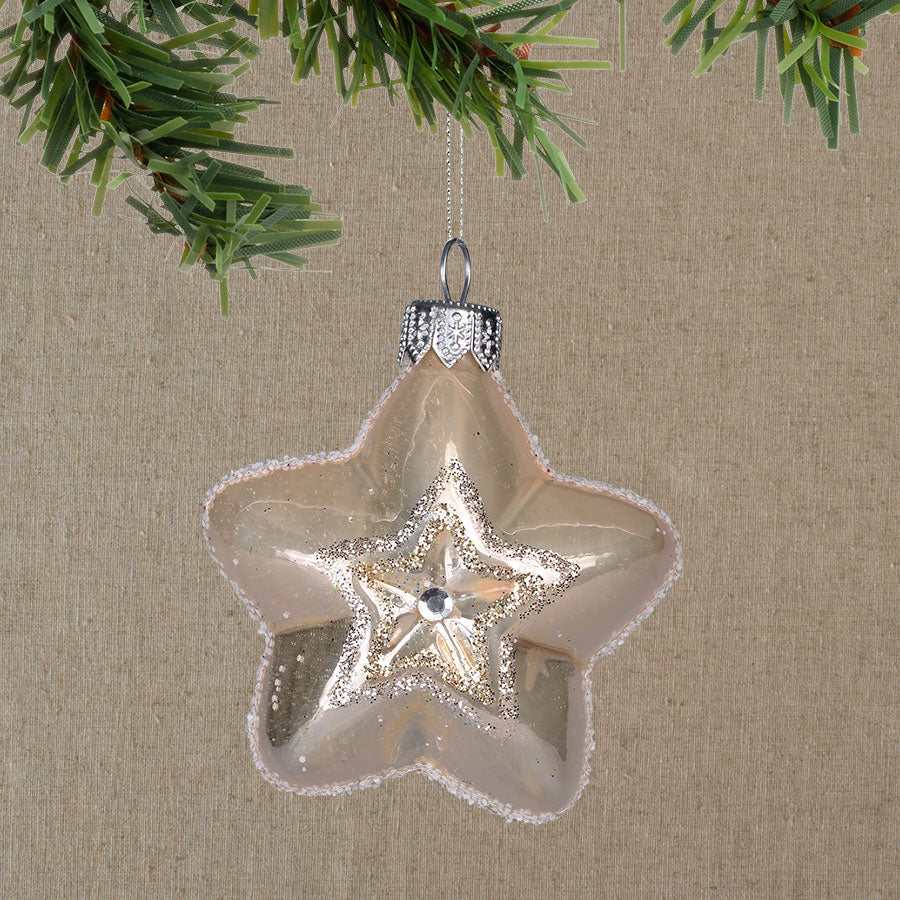 Glitter Crystal Star Ornament