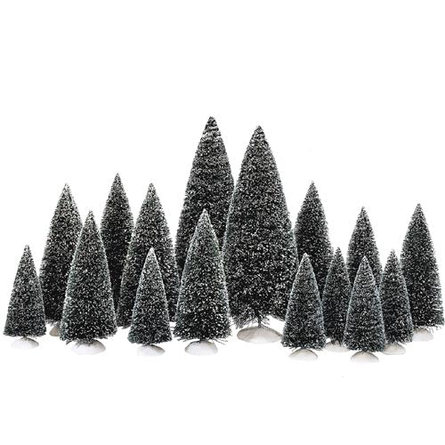 Village Frosted Topiaries