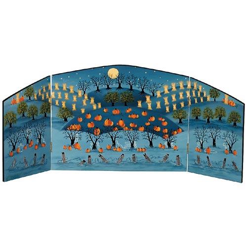 Village Halloween Scene