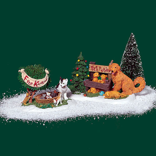 Dog And Puppies, Cat And Kitte