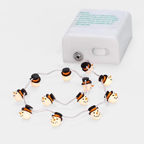 String Of 12 Snowman Lights