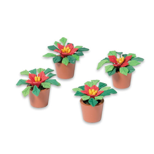 Potted Poinsettias