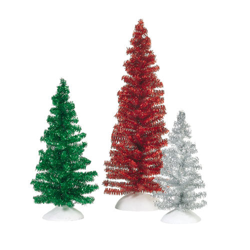 Classic Tinsel Trees - Red, Gr