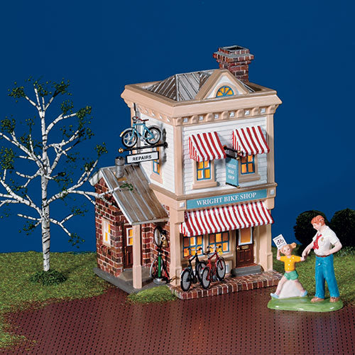 USA VINTAGE ストアディスプレイ WRIGHT'S 店舗什器 Wright Bike Shop 56.55314 – Department 56 Retirements