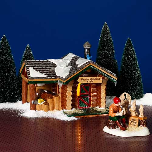 THE WOODSHED & CHOPPING BLOCK #52895 RETIRED SNOW VILLAGE ACCESSORY Dept 56  - Broughton Traditions