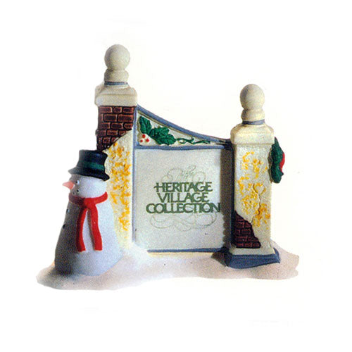 Village Sign With Snowman