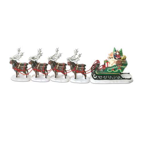 Department 56 North Pole Sleigh And Reindeer - Thumbnail 2