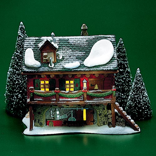 dept 56 north pole woods gone fishing Santa's Woodworks