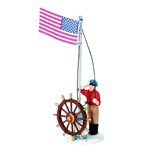 New England Raising The Flag