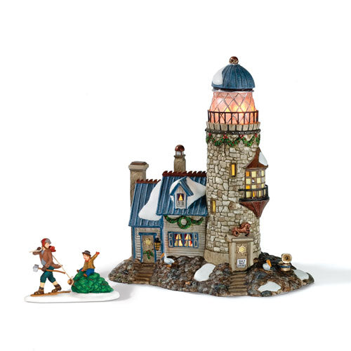 Dept56 ノースポールシリーズ サンタクロース夫妻の家 ライト ハウス 陶器 Dept56 ノースポールシリーズ サンタクロース夫妻の家 ライト