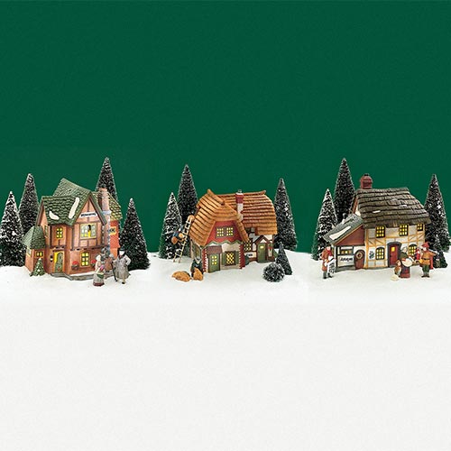Dept 56 Mr & Mrs Pickle 58246 retired Portobello Rd Thatched  Dickens\' Village Portobello Road Thatched Cottages - Set of 3 main image 2