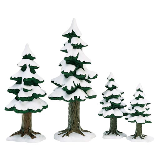 Village Porcelain Pine Trees 56.59001 – Department 56 Retirements