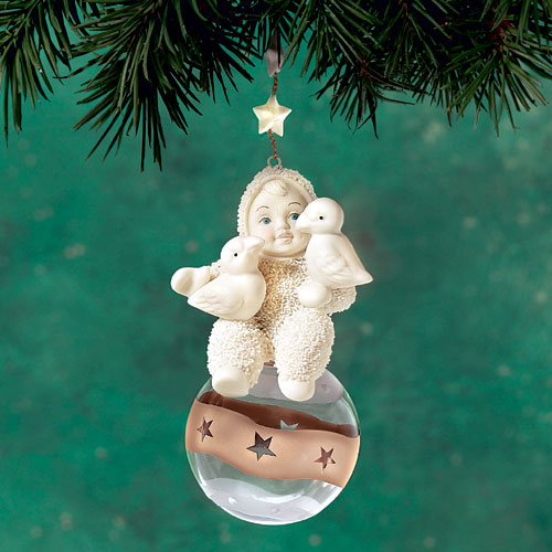 Two Puffins Playing Ornament