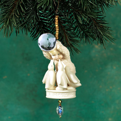 Four Playful Penquins Ornament