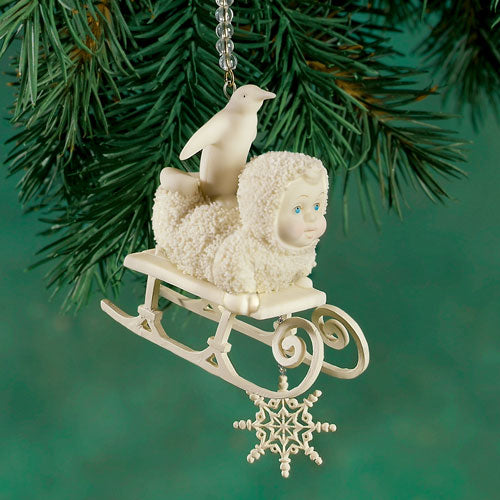Nine Sledders Sledding Ornamen