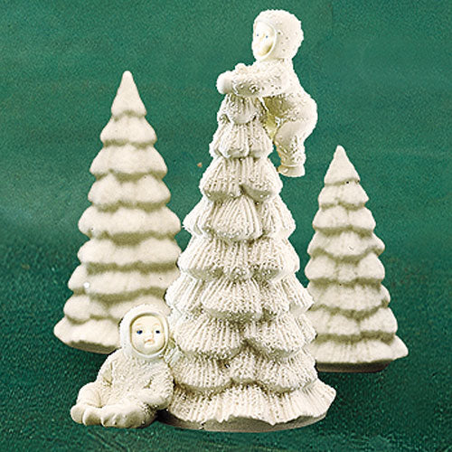 Snowbabies Climbing On Tree